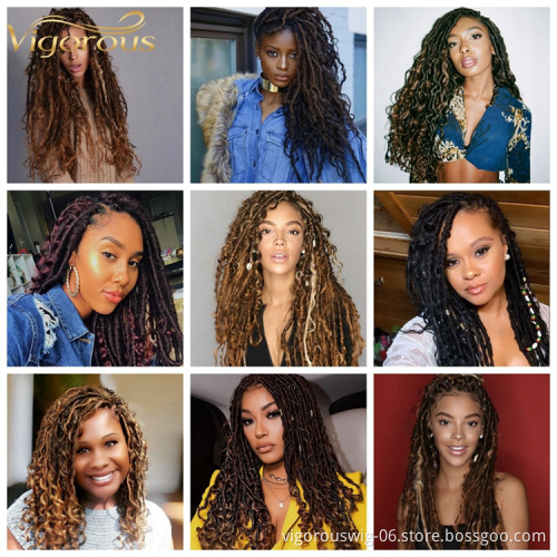 Vigorous yarn crochet machine jumbo braiding hair afro kinky curly hair crochet dreadlocks faux locs synthetic hair extensions